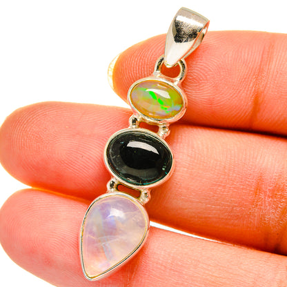 Rainbow Moonstone Pendants handcrafted by Ana Silver Co - PD14273