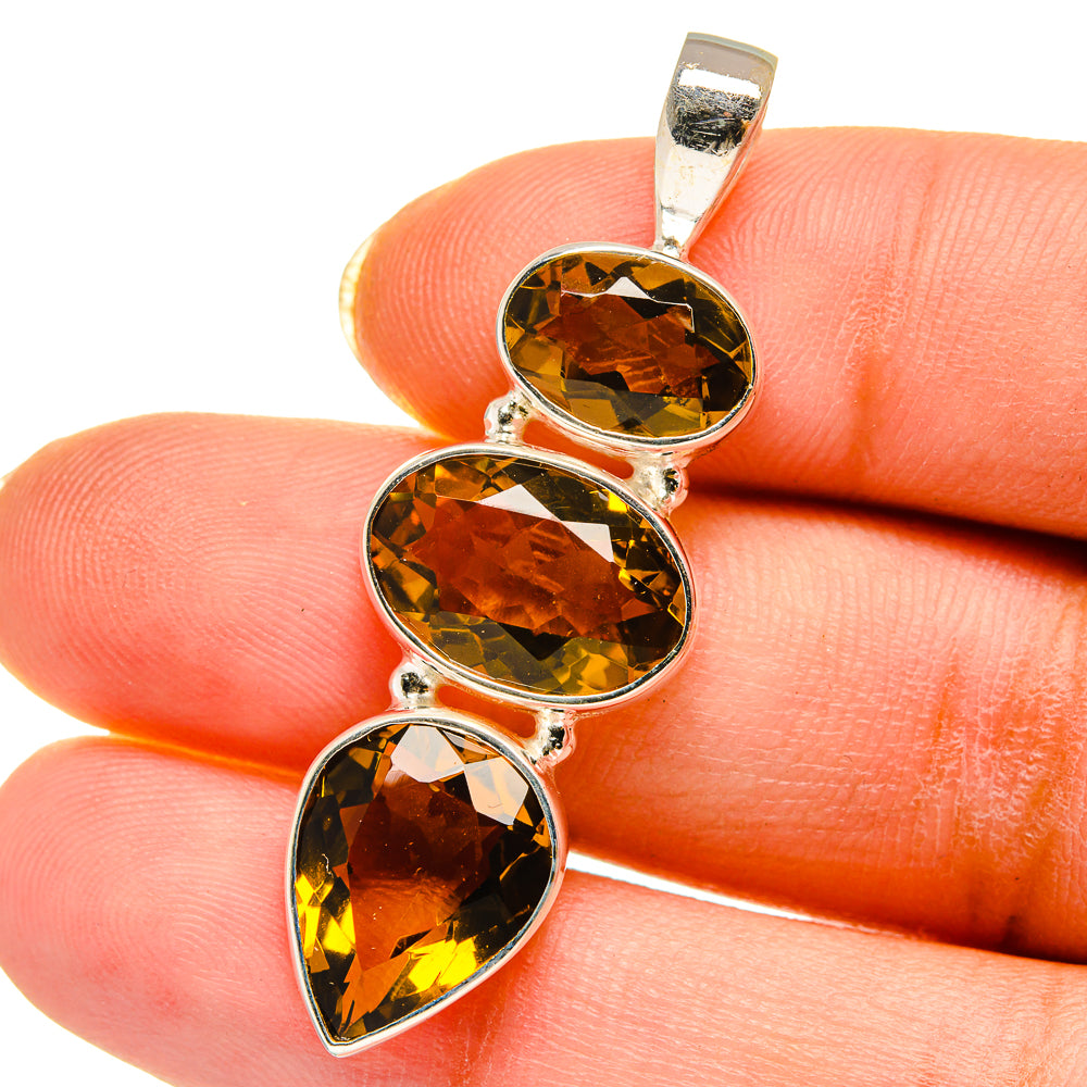 Mandarin Citrine Pendants handcrafted by Ana Silver Co - PD14274