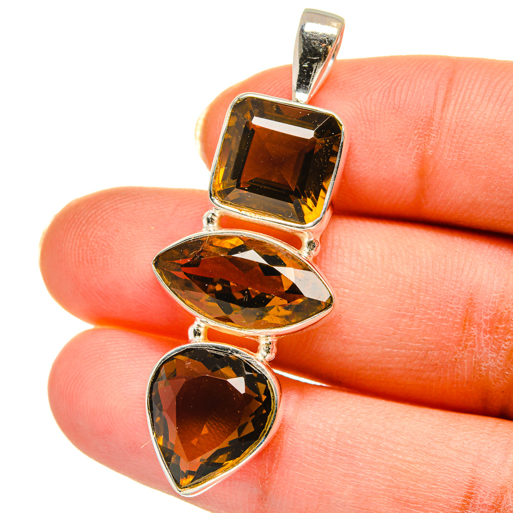 Mandarin Citrine Pendants handcrafted by Ana Silver Co - PD14275