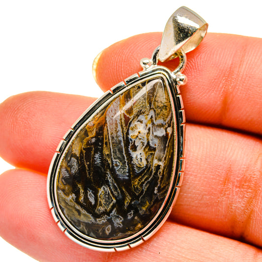 Turkish Tube Agate Pendants handcrafted by Ana Silver Co - PD14289
