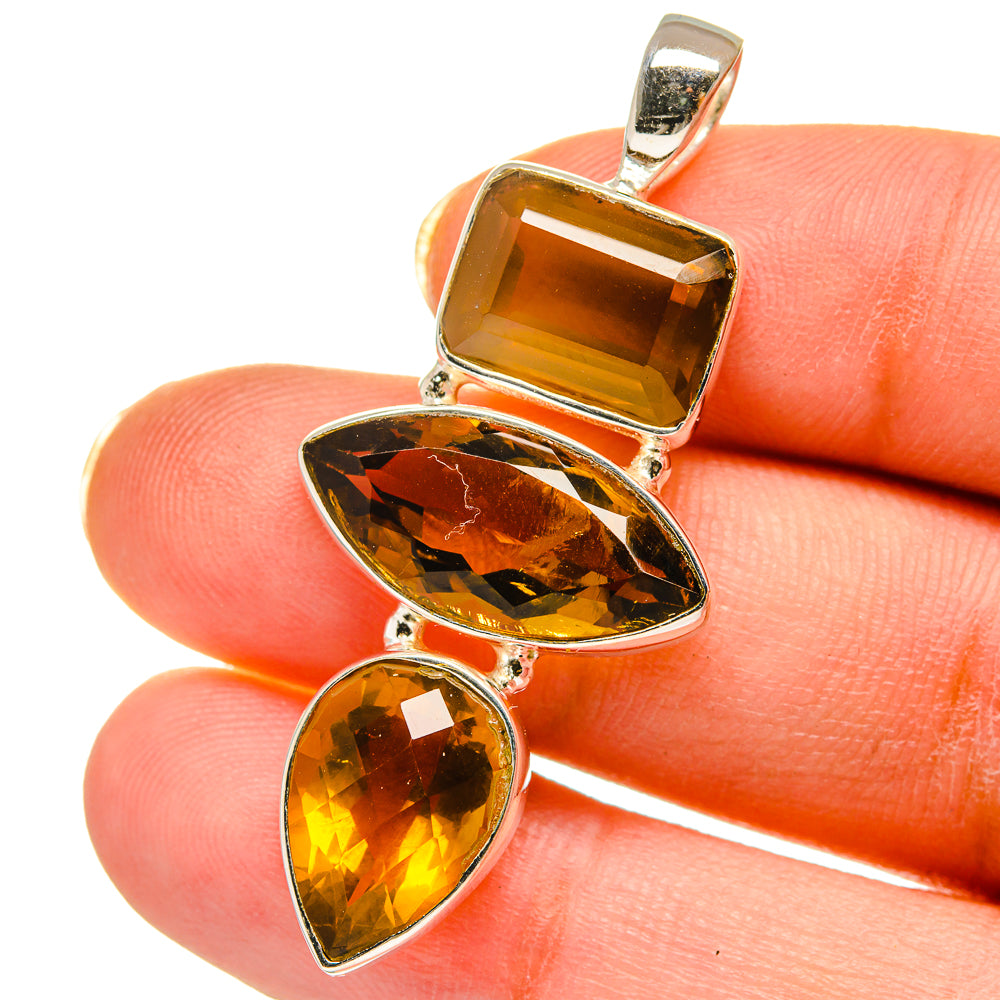 Mandarin Citrine Pendants handcrafted by Ana Silver Co - PD14290