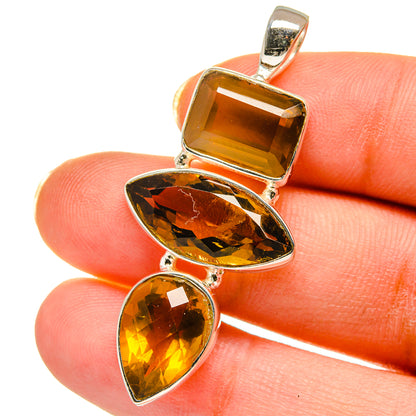 Mandarin Citrine Pendants handcrafted by Ana Silver Co - PD14290
