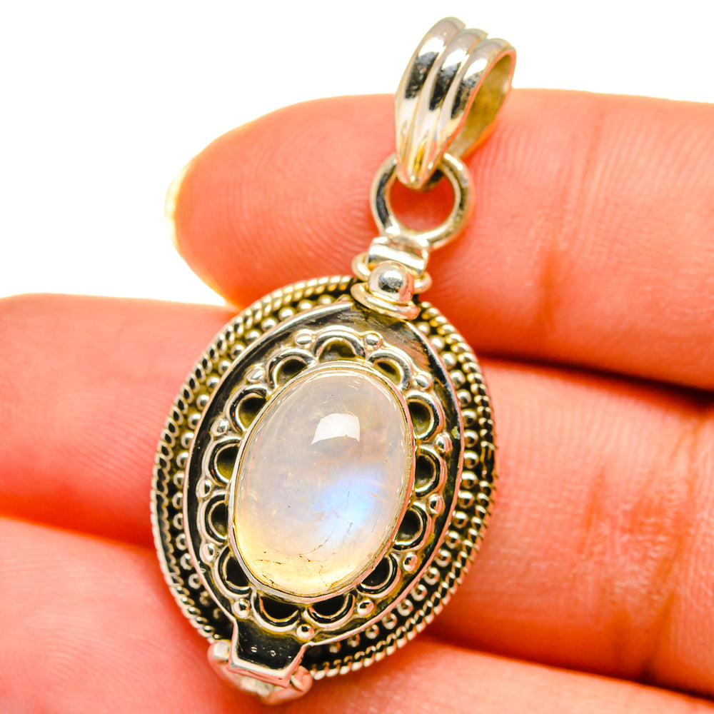 Rainbow Moonstone Pendants handcrafted by Ana Silver Co - PD14294