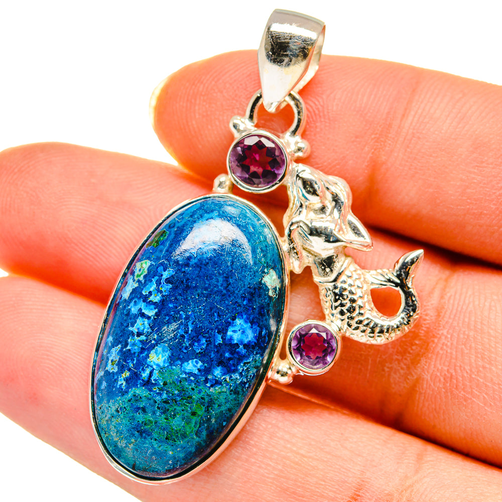 Chrysocolla Pendants handcrafted by Ana Silver Co - PD14302