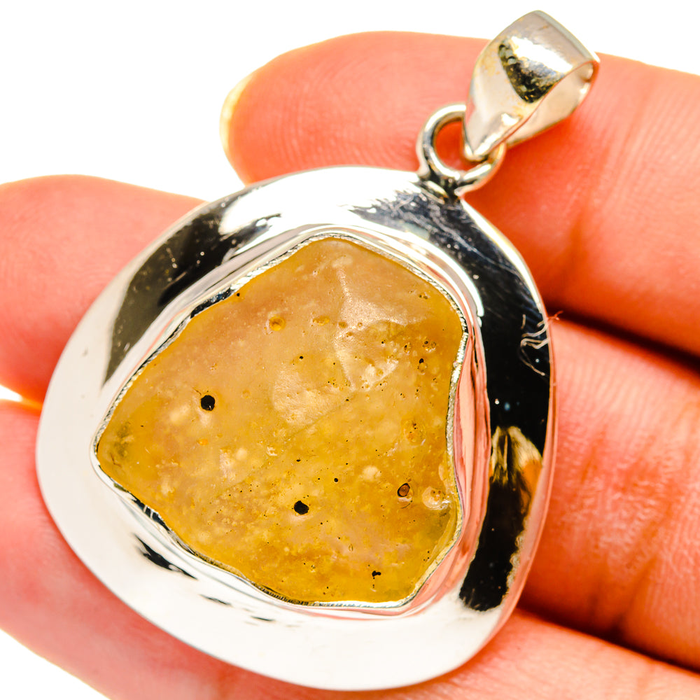 Libyan Desert Glass Pendants handcrafted by Ana Silver Co - PD14303