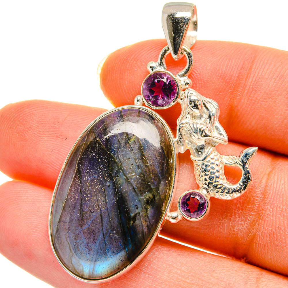 Labradorite Pendants handcrafted by Ana Silver Co - PD14304