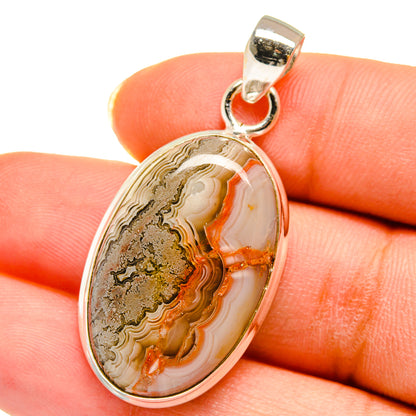 Crazy Lace Agate Pendants handcrafted by Ana Silver Co - PD14311