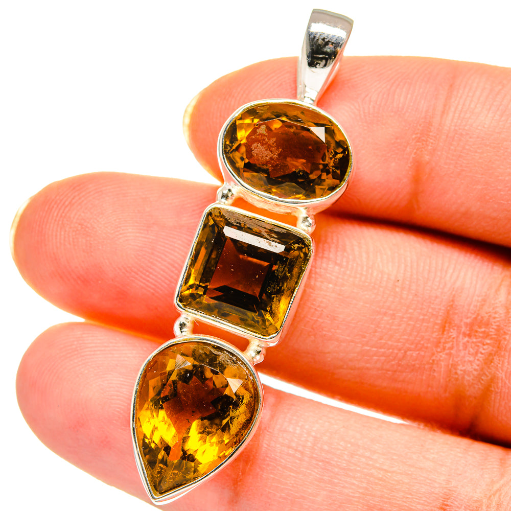 Mandarin Citrine Pendants handcrafted by Ana Silver Co - PD14312