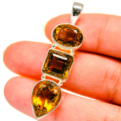 Mandarin Citrine Pendants handcrafted by Ana Silver Co - PD14312