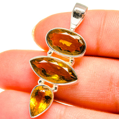 Citrine Pendants handcrafted by Ana Silver Co - PD14315