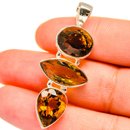 Mandarin Citrine Pendants handcrafted by Ana Silver Co - PD14317