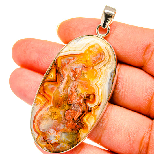 Crazy Lace Agate Pendants handcrafted by Ana Silver Co - PD14356