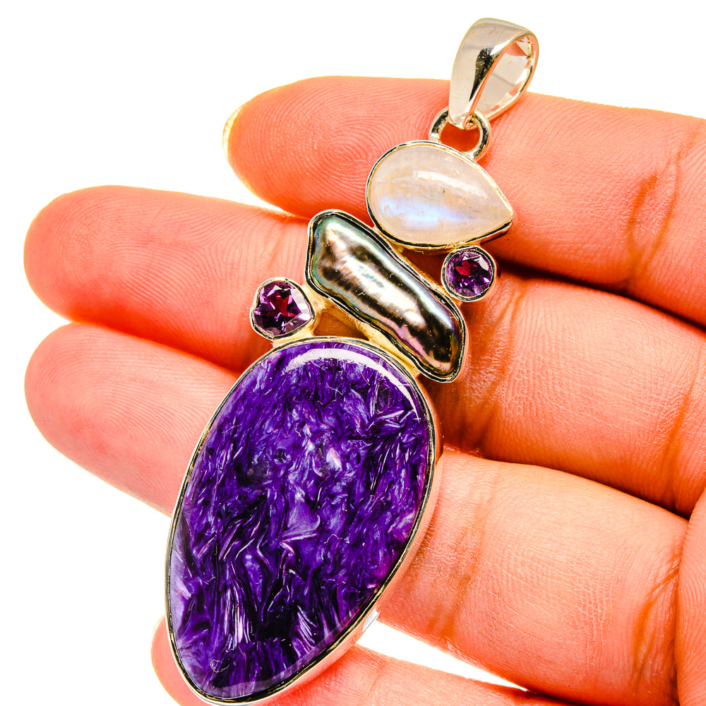 Charoite Pendants handcrafted by Ana Silver Co - PD14359