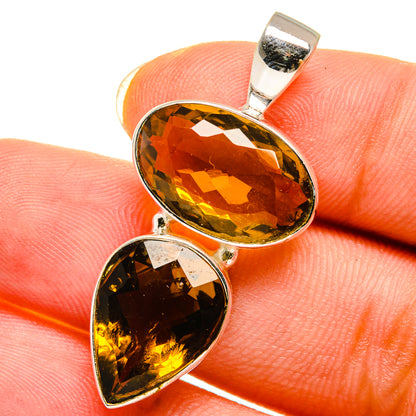 Mandarin Citrine Pendants handcrafted by Ana Silver Co - PD14372