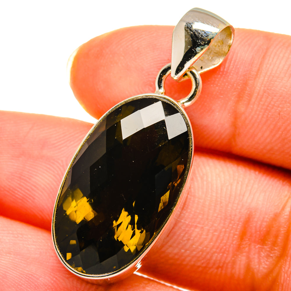 Olive Quartz Pendants handcrafted by Ana Silver Co - PD14373