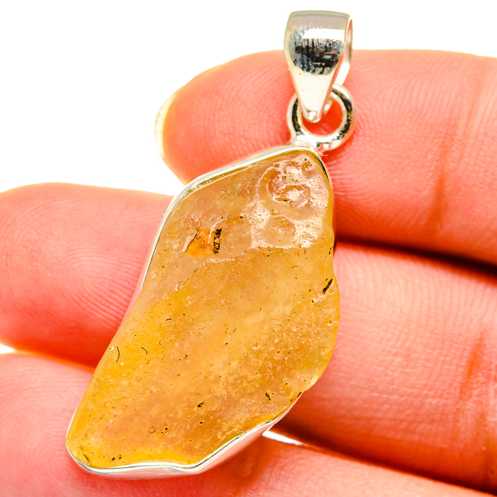 Libyan Desert Glass Pendants handcrafted by Ana Silver Co - PD14379