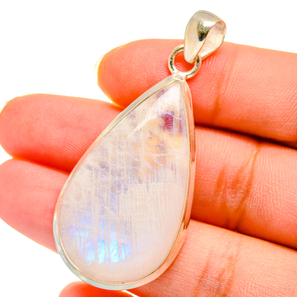 Rainbow Moonstone Pendants handcrafted by Ana Silver Co - PD14384