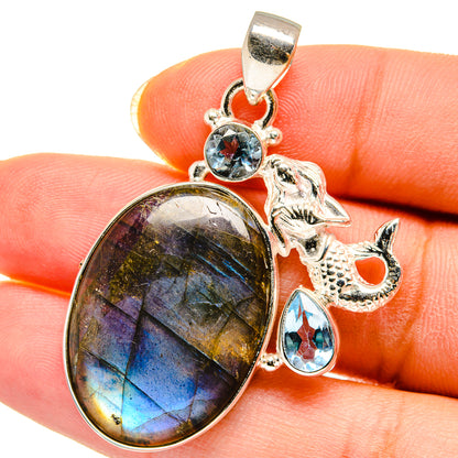 Labradorite Pendants handcrafted by Ana Silver Co - PD14388