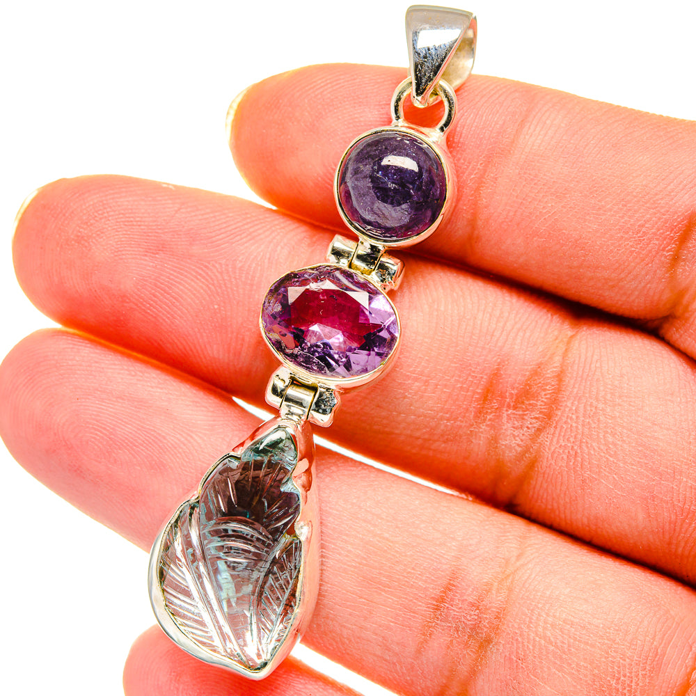 Aquamarine Pendants handcrafted by Ana Silver Co - PD14397