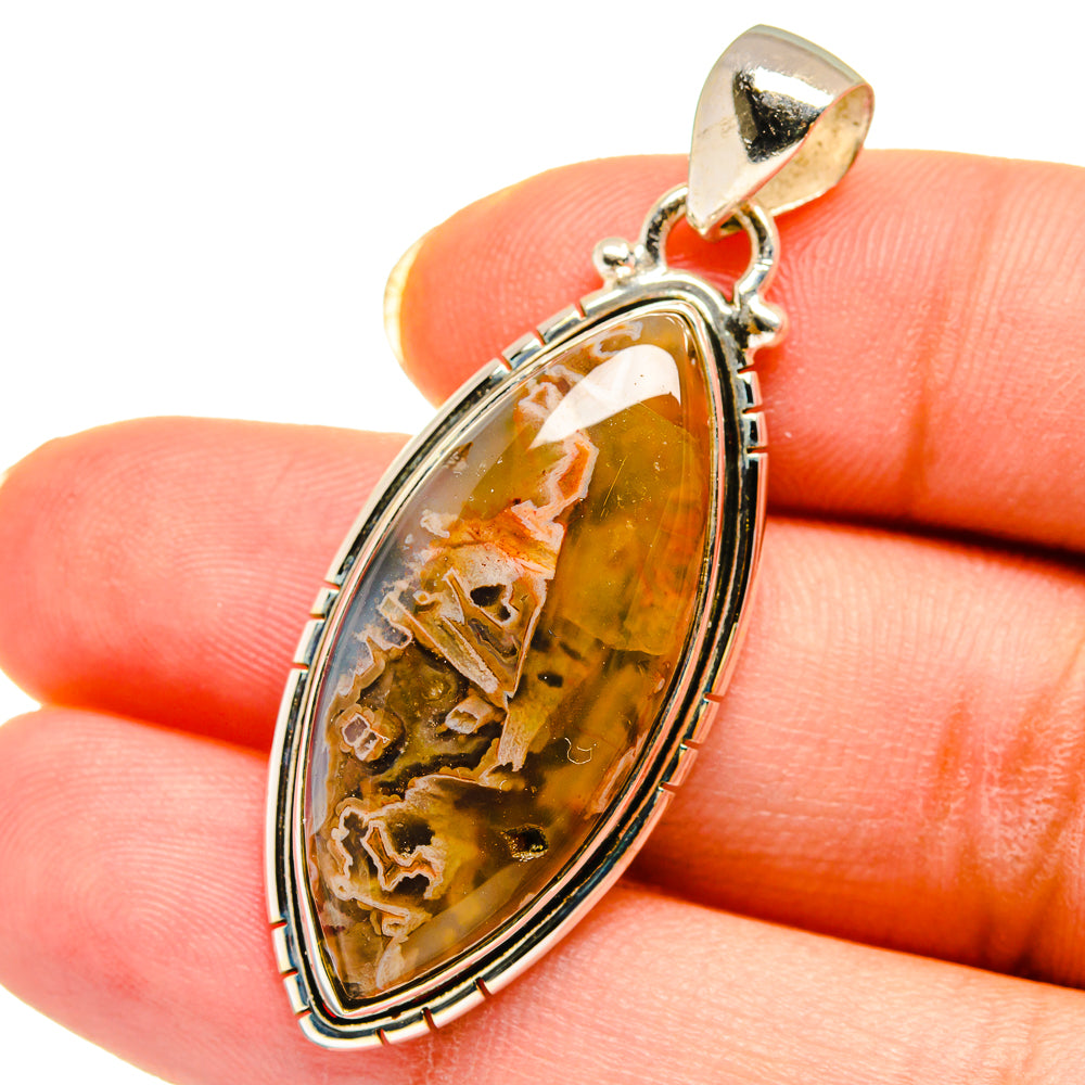 Turkish Tube Agate Pendants handcrafted by Ana Silver Co - PD14401