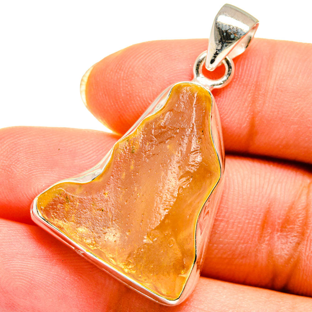 Libyan Desert Glass Pendants handcrafted by Ana Silver Co - PD14406