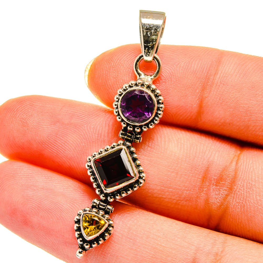 Garnet Pendants handcrafted by Ana Silver Co - PD14414