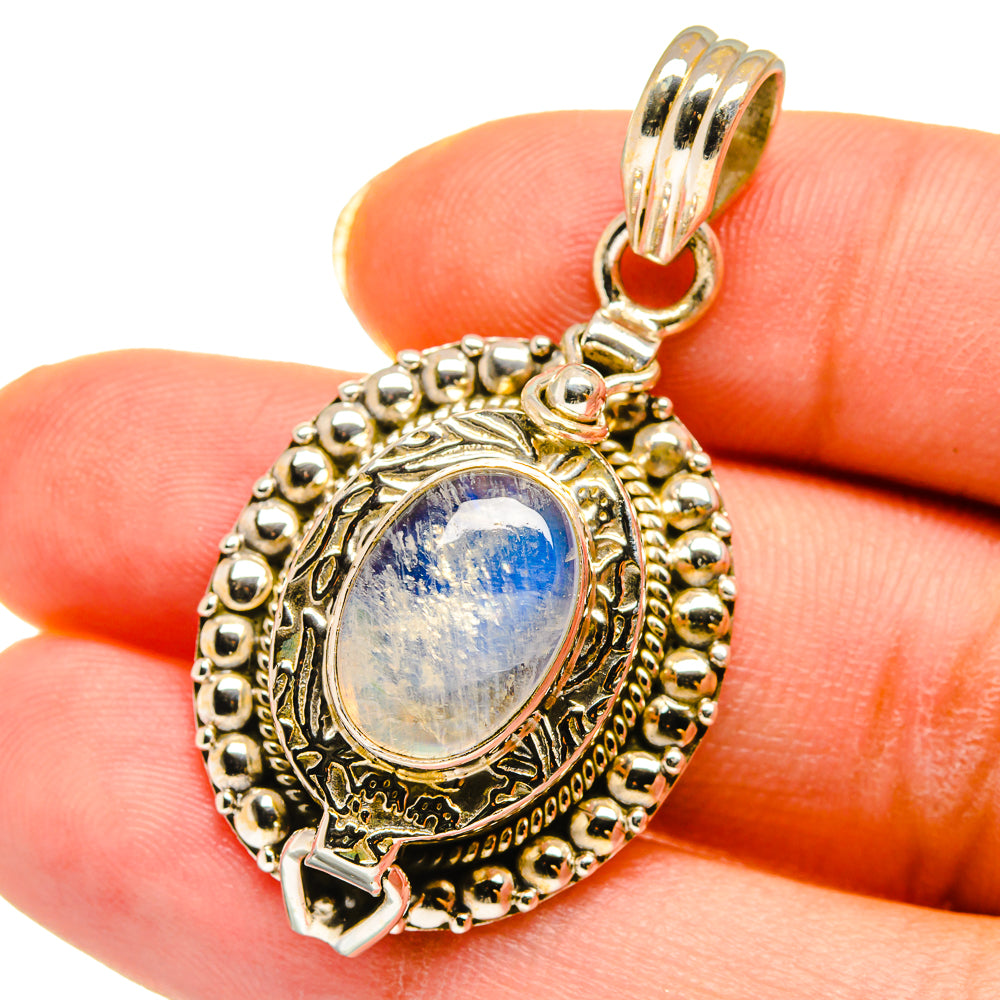 Rainbow Moonstone Pendants handcrafted by Ana Silver Co - PD14424
