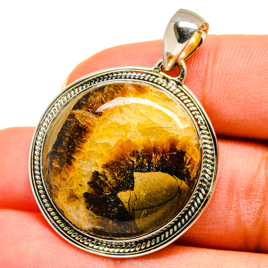 Septarian Nodule Pendants handcrafted by Ana Silver Co - PD14443