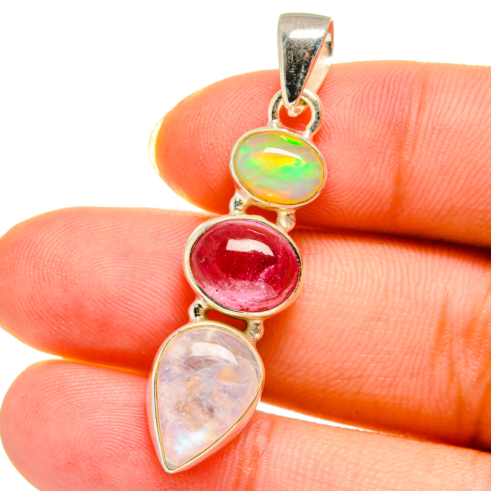 Rainbow Moonstone Pendants handcrafted by Ana Silver Co - PD14452