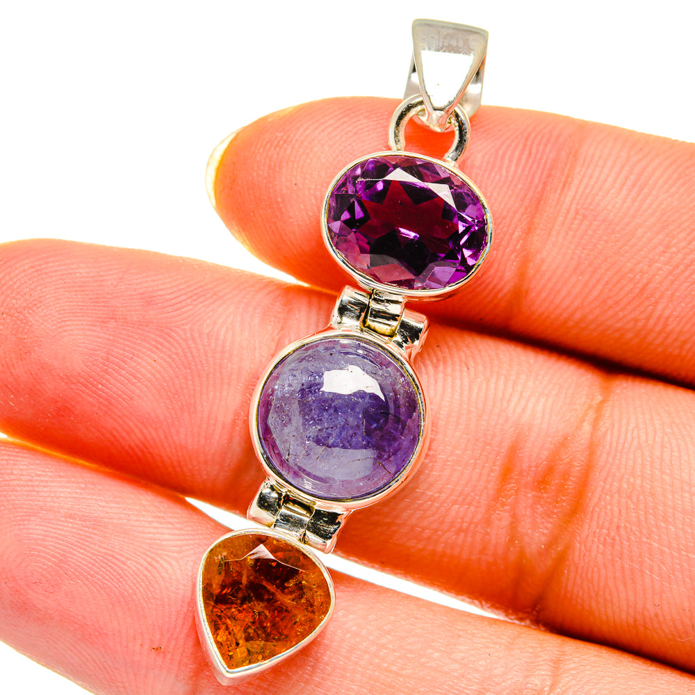 Tanzanite Pendants handcrafted by Ana Silver Co - PD14454