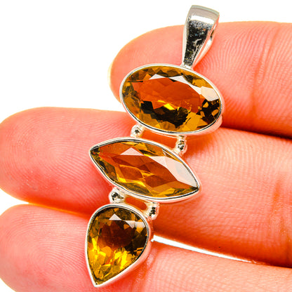 Mandarin Citrine Pendants handcrafted by Ana Silver Co - PD14459