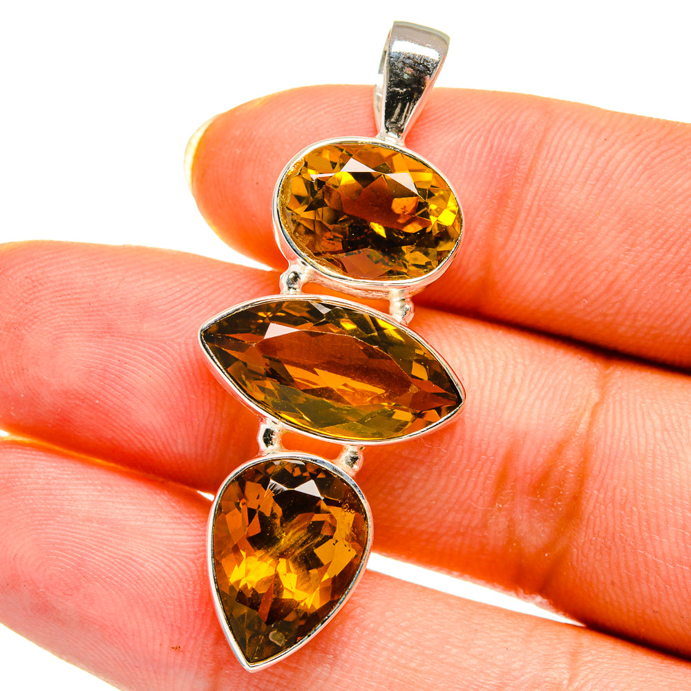 Mandarin Citrine Pendants handcrafted by Ana Silver Co - PD14460