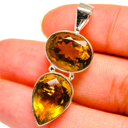 Mandarin Citrine Pendants handcrafted by Ana Silver Co - PD14467