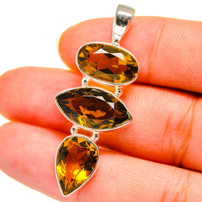Mandarin Citrine Pendants handcrafted by Ana Silver Co - PD14468