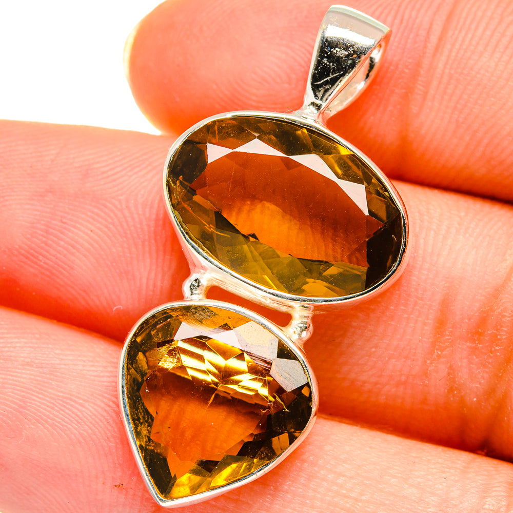 Mandarin Citrine Pendants handcrafted by Ana Silver Co - PD14469