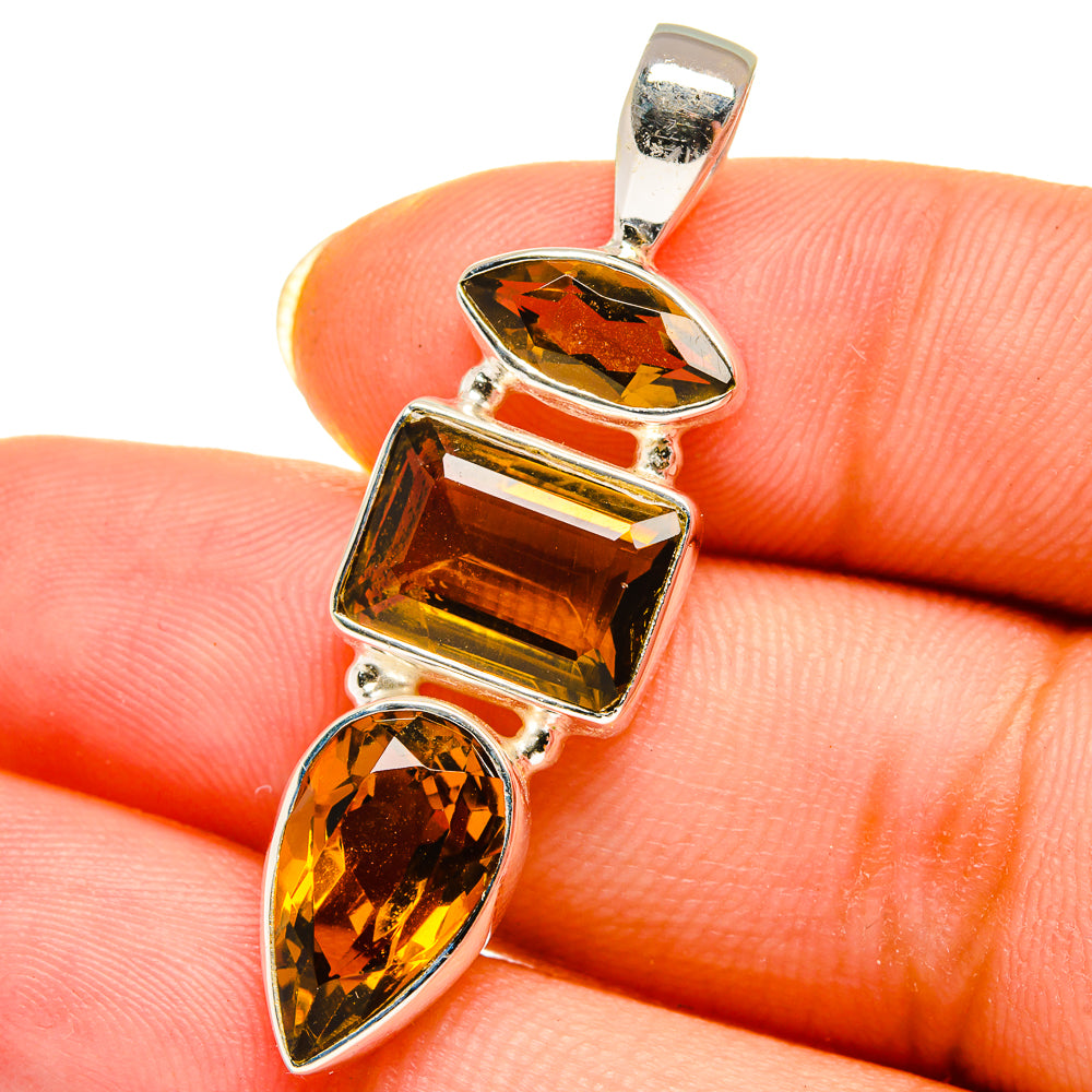Mandarin Citrine Pendants handcrafted by Ana Silver Co - PD14471