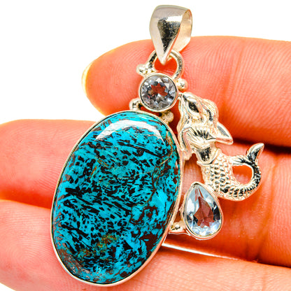 Shattuckite Pendants handcrafted by Ana Silver Co - PD14475