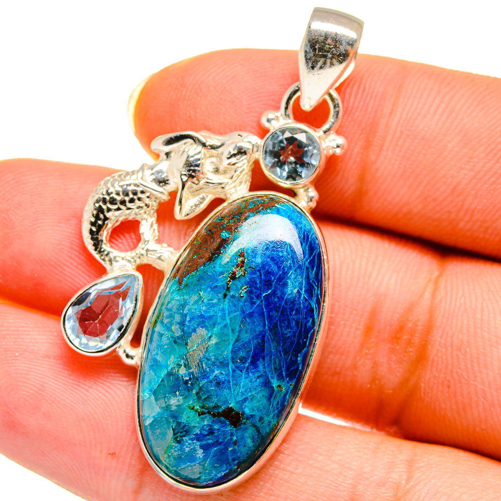 Shattuckite Pendants handcrafted by Ana Silver Co - PD14476