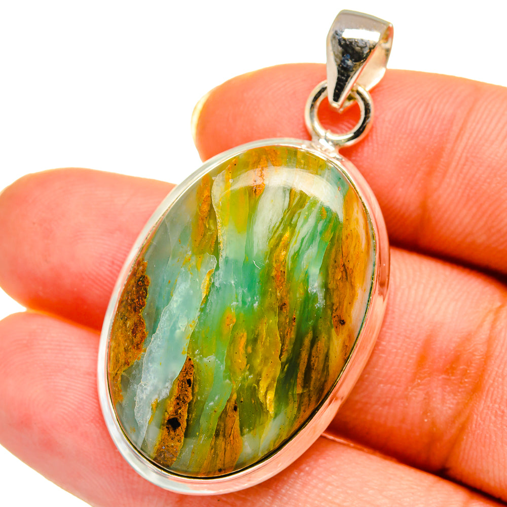 Peruvian Opal Pendants handcrafted by Ana Silver Co - PD14484