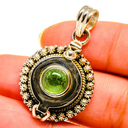 Green Tourmaline Pendants handcrafted by Ana Silver Co - PD14494