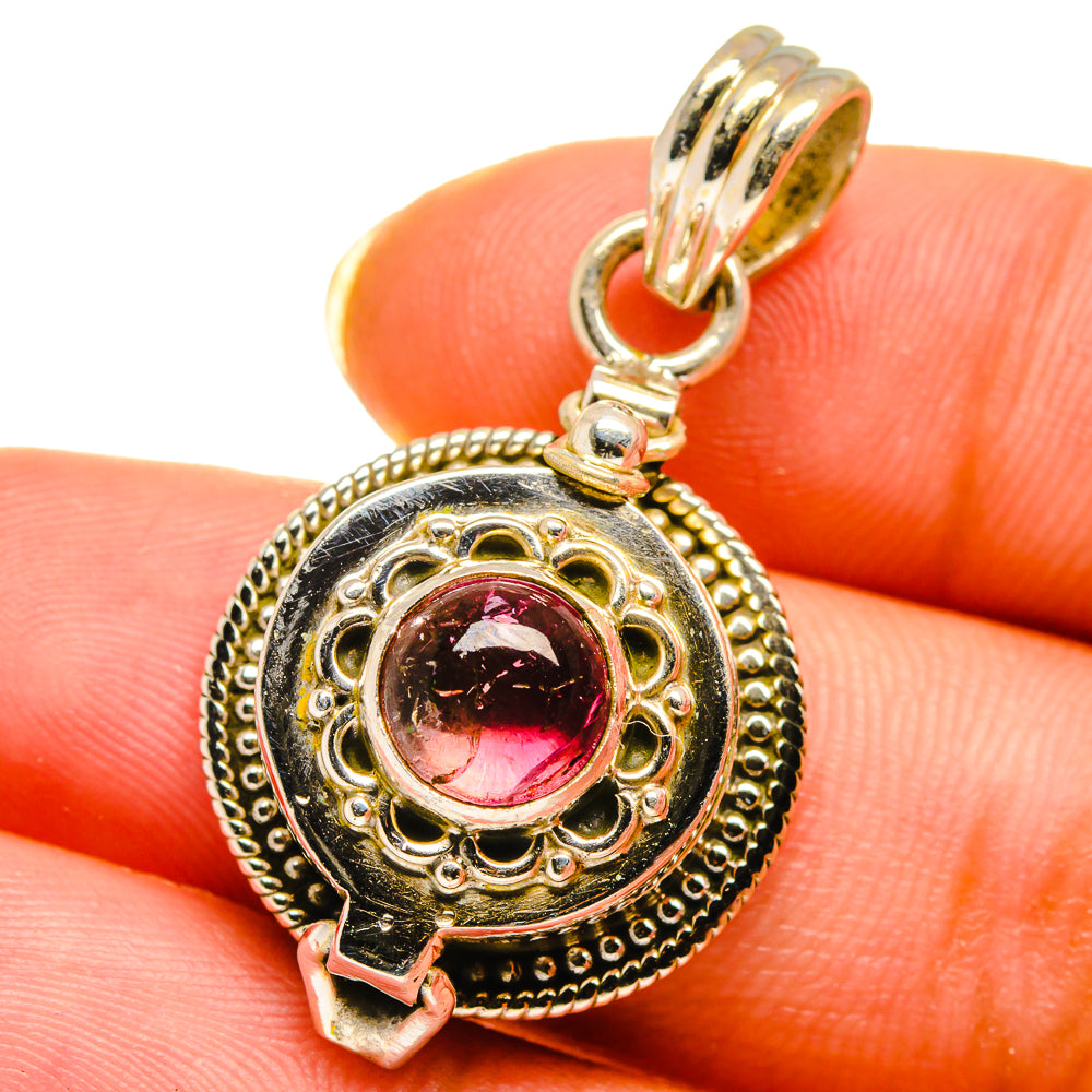 Pink Tourmaline Pendants handcrafted by Ana Silver Co - PD14498