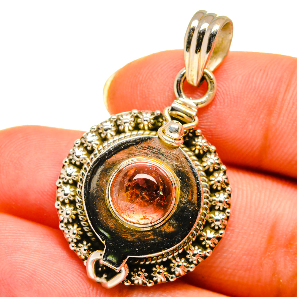 Pink Tourmaline Pendants handcrafted by Ana Silver Co - PD14503