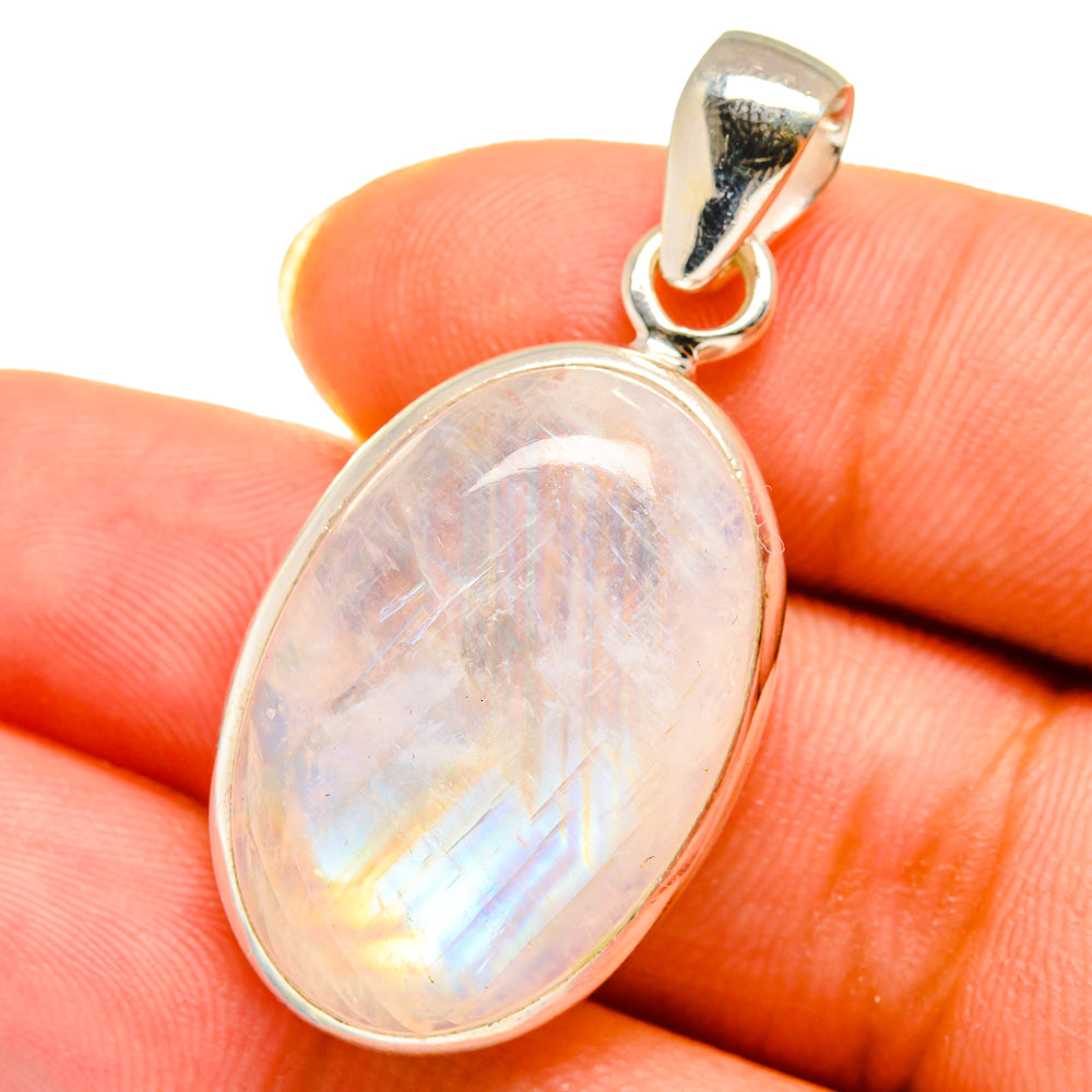 Rainbow Moonstone Pendants handcrafted by Ana Silver Co - PD14506