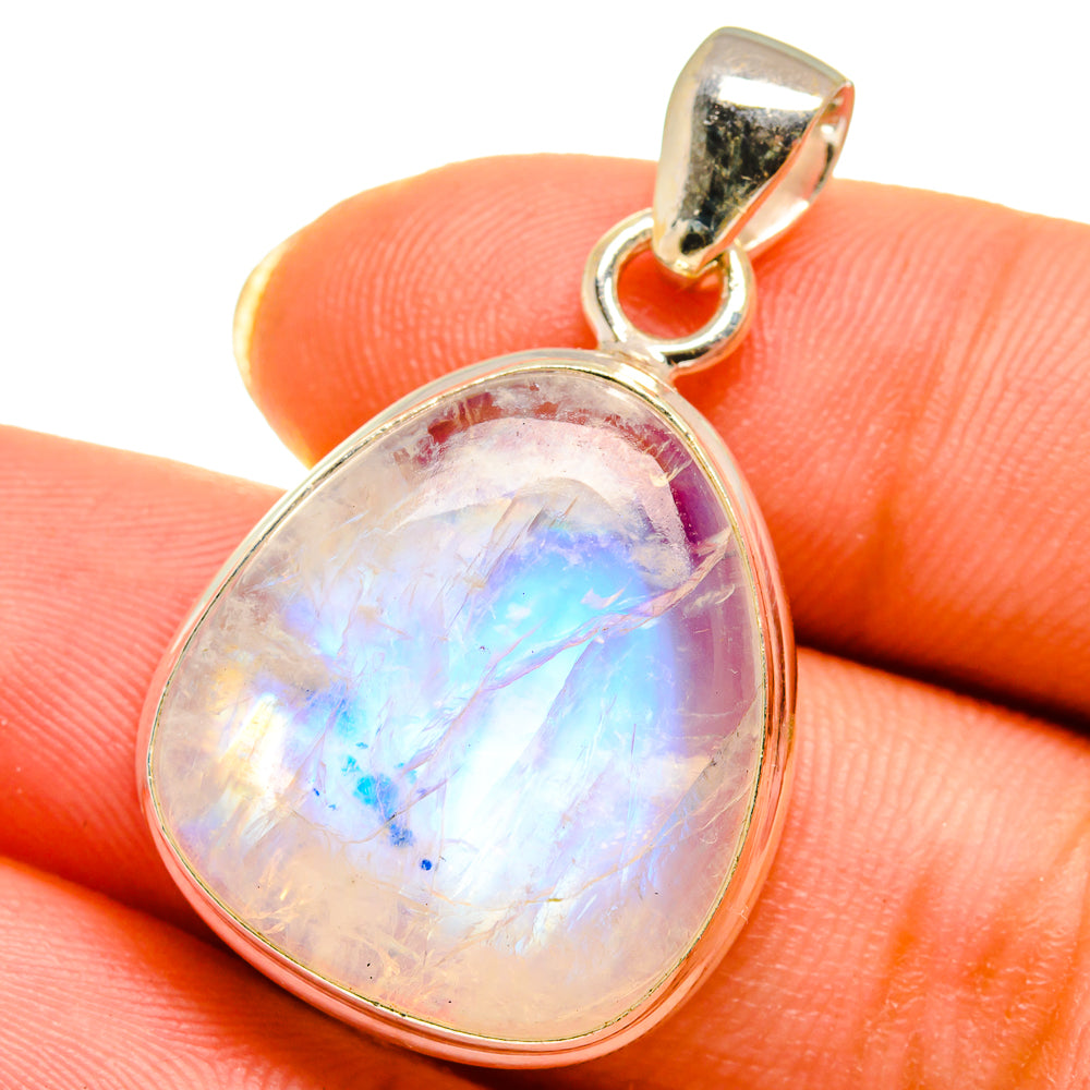 Rainbow Moonstone Pendants handcrafted by Ana Silver Co - PD14509