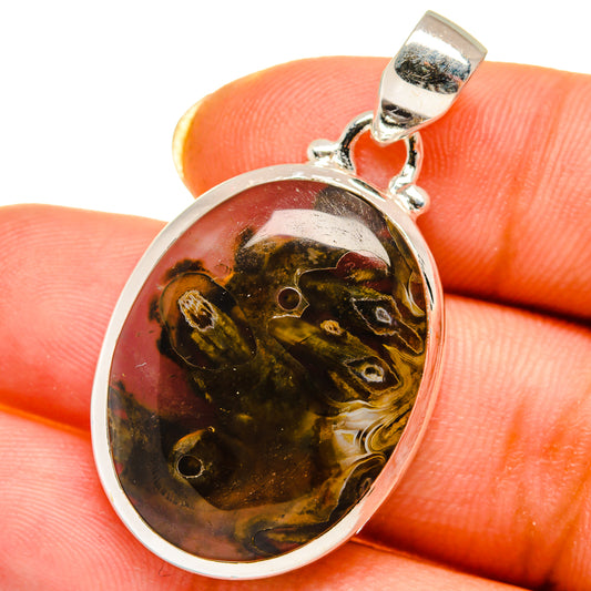 Turkish Tube Agate Pendants handcrafted by Ana Silver Co - PD14518