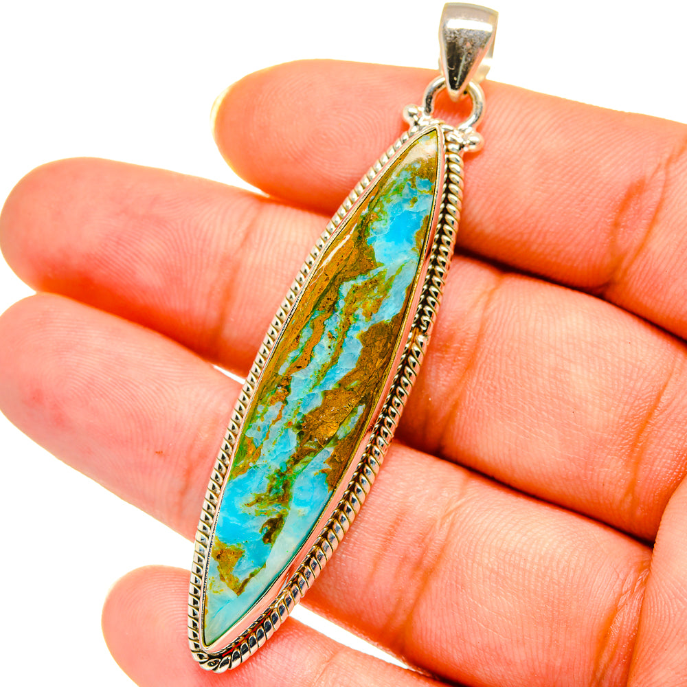 Peruvian Opal Pendants handcrafted by Ana Silver Co - PD14528
