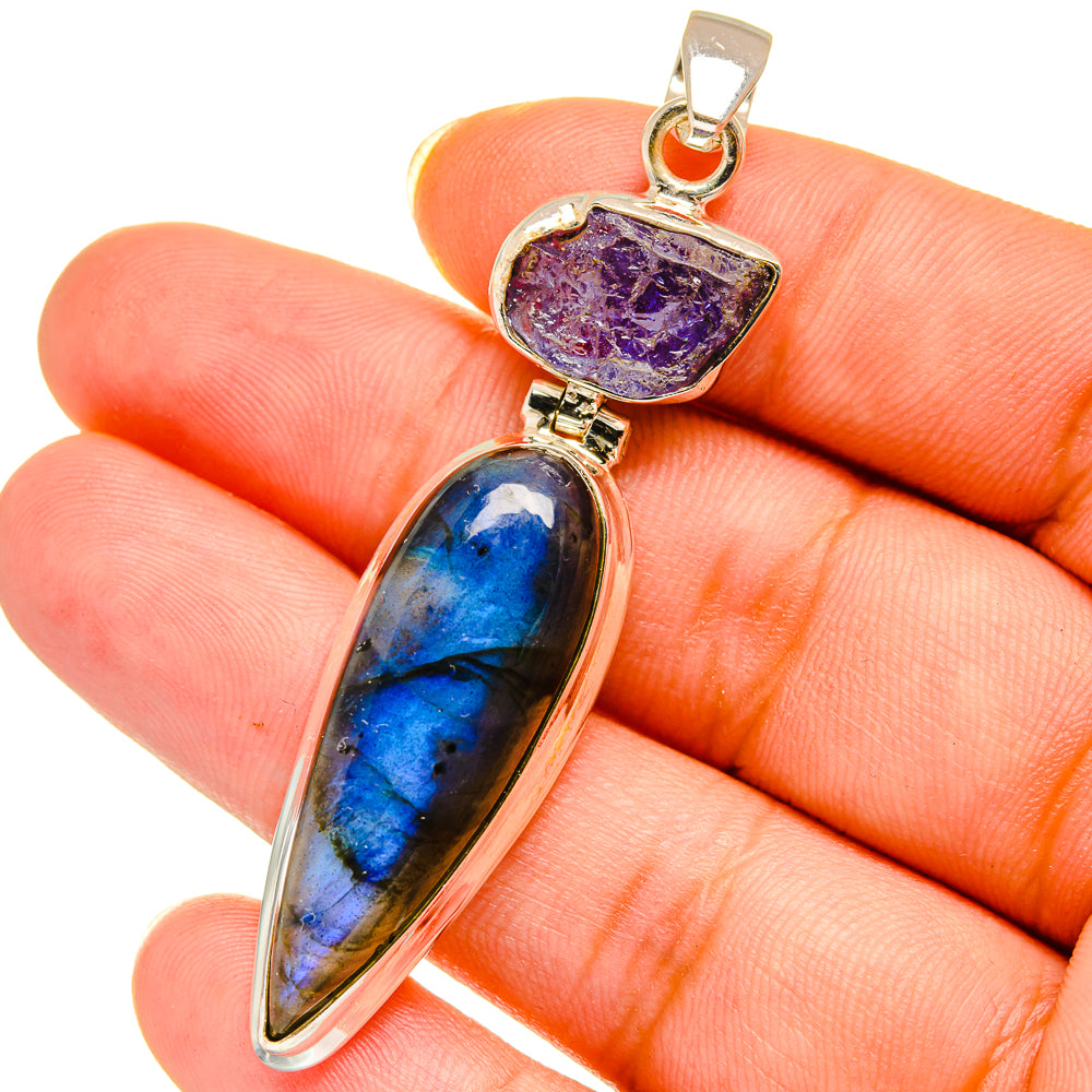 Labradorite Pendants handcrafted by Ana Silver Co - PD14533