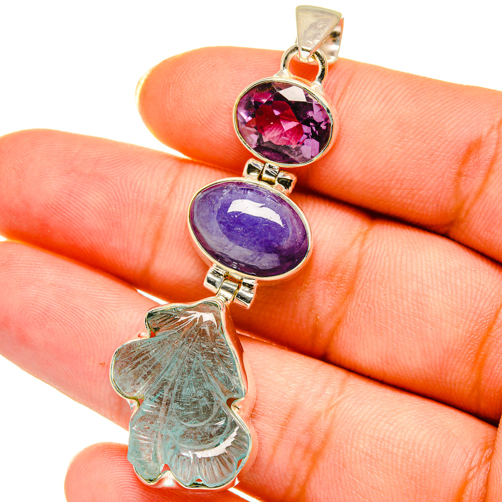 Aquamarine Pendants handcrafted by Ana Silver Co - PD14534