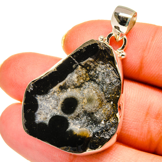 Coconut Geode Slice Pendants handcrafted by Ana Silver Co - PD14573