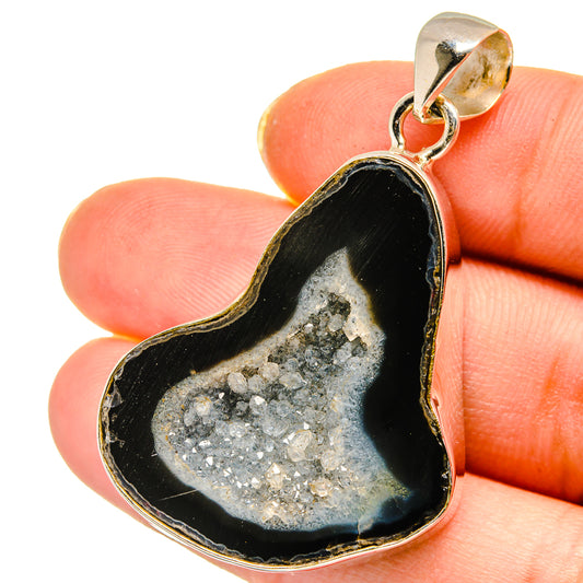 Coconut Geode Slice Pendants handcrafted by Ana Silver Co - PD14577